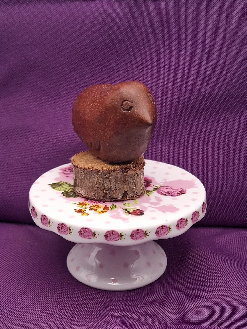 Hand Carved Decorative Wooden Bird Figurine